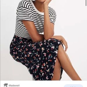 Madewell New Midi Slip Skirt in Drifting Flowers L